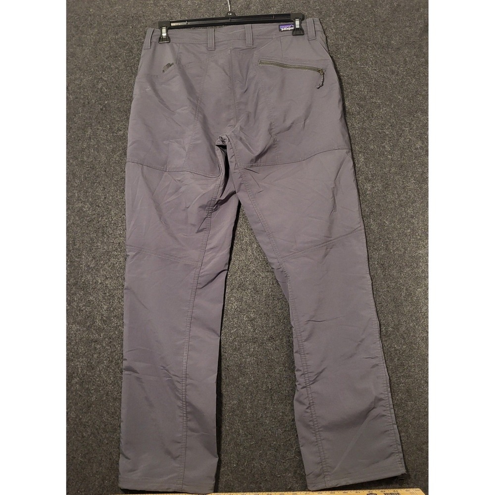 Patagonia Gray Technical Hiking Pants Straight Leg Adjustable Hem Mens 32 - Picture 4 of 12